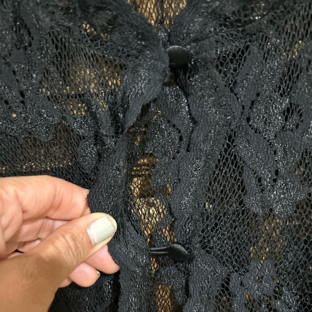 Casadei VINTAGE BLACK LACE Maxi Duster - Picture 4 of 4